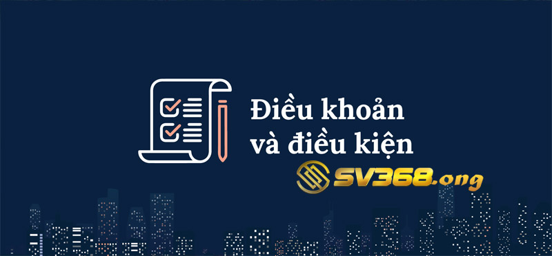 Điều Khoản Và Điều Kiện 1 Giới thiệu qua về điều khoản điều kiện tại sân chơi sv368